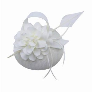 White Flower and Quill Fascinator