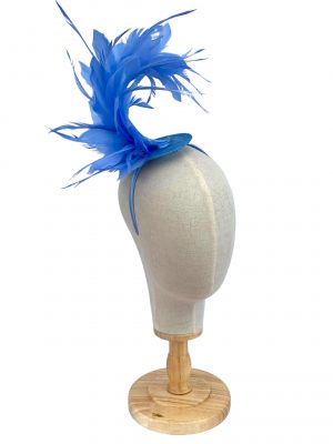 Blue Feather Curl Fascinator