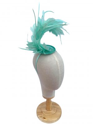 Mint Green Feather Curl Fascinator