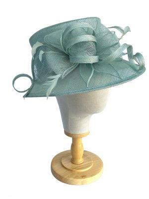 Fancy Sea Green Aqua Blue Wedding Hat